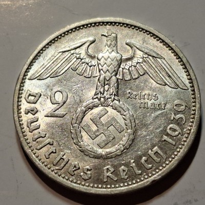 Germania Nazista 2 reichsmark 1939 A argint foto