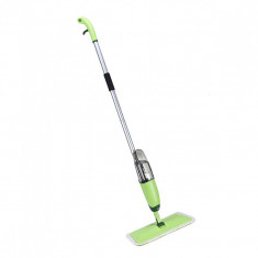 Mop microfibra Sapir, 130 cm, rotire 360 grade, functie pulverizare, Verde foto