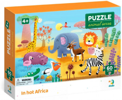 Puzzle - Minunatele animalute din Africa ( 60 piese) foto