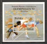 Polonia.1992 Olimpiada de vara BARCELON-Bl. MP.263, Nestampilat