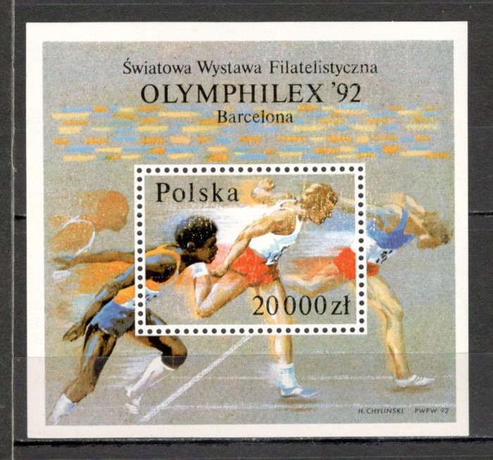 Polonia.1992 Olimpiada de vara BARCELON-Bl. MP.263