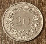 C50 - Moneda foarte veche - Elvetia - 20 rappen - 1977