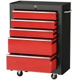 HOMCOM Carucior pentru Ustensile Unelte cu Sertar Rosu 61,5 X 33 X 85cm | Aosom Romania