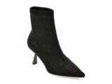 Botine elegante EPICA negre, 26V670, din material textil
