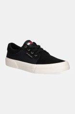 Tommy Jeans tenisi TJM VULC. SKATER MIX MATERIAL barbati, culoarea negru, EM0EM01456