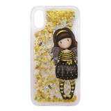 Husa iPhone X/XS cu glitter Gorjuss Bee Loved, Jad