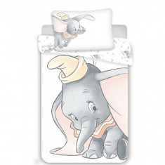 Lenjerie de pat Disney Dumbo Grey 100A 135 cm, 40A 60 cm, 100% Bumbac