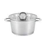 Cratita din inox cu capac din sticla 28cm 8.20l Grunberg GRGR6228