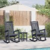 VidaXL Fotoliu de balans pentru grădină 3 pcs Bleumarin 38 x 38 x 46cm 3335815