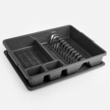 Uscator Vase Modular din Plastic Antracit cu Tavă, CMCLASS