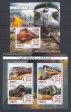 Cumpara ieftin Guinea 2016 - LOCOMOTIVE cu ABURI - BL+ KB - MNH, Nestampilat