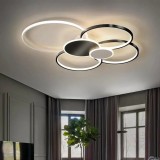 Cumpara ieftin Lustra LED Lacerta cu Telecomanda, 74W, Negru, Acril, Dimabila, Alessandro DESIGN