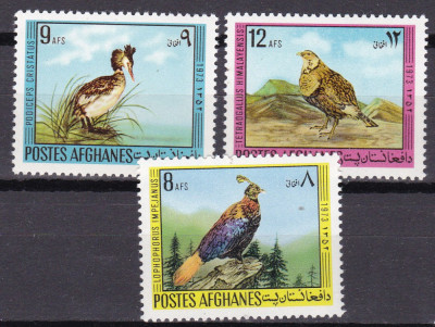 Afganistan 1973 fauna pasari MI 1139-1141 MNH foto