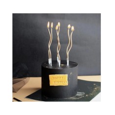 Set 10 lumanari aniversare pentru tort, auriu