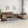 VidaXL Set de canapele, 3 piese, maro, textil 3201909