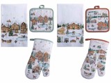 Cumpara ieftin Set Craciun textile bucatarie 38 x 64 H, 18 x 30 H, 18 x 18 H