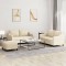 vidaXL Set de canapele cu perne, 3 piese, crem, textil 3201812