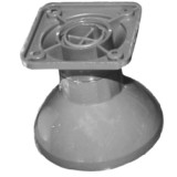 Picior mobila cupa, gri, 70 mm, 4 buc / set