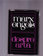 MARX ENGELS -DESPRE ARTA foto