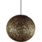 Pendul Top Light Abaca, 1xE27, max. 60W, cablu ajustabil, maro