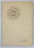 SOCIETATEA ACADEMICA ROMANA , REVISTA SCRIITORILOR ROMANI , NUMARUL 1 , 1962 *TIPARITA LA MUNCHEN