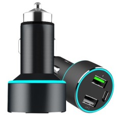 Incarcator Auto Mega Drive 1Xusb Qc3.0 + 1Xusb 2.4A + 1Xusb Type-c 42W 02782 foto