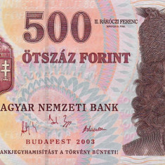 UNGARIA █ bancnota █ 500 Forint █ 2003 █ P-188c █ UNC █ necirculata