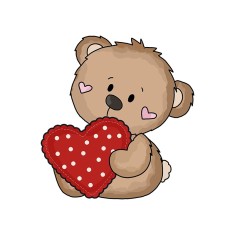 Sticker decorativ Ursulet, Maro, 58 cm, 3180ST foto