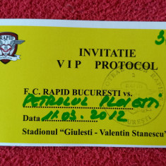 Invitatie meci fotbal RAPID BUCURESTI - PETROLUL PLOIESTI (11.03.2012)