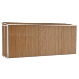 Cumpara ieftin Sopron de gradina montat pe perete, maro, 118x382x178 cm, otel galvanizat