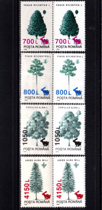 ✅RO 1998 LP 1456 &quot;Specii forestire1994 , supratipar &quot;fauna&quot;&quot; , pereche H, MNH