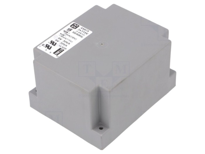 Transformator &icirc;ncapsulat 60VA 6V 5A PCB