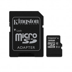 Card microSD Kingston, adaptor, 32 GB, clasa 10 foto