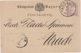 Regatul Bavariei (K&ouml;nigreich Bayern) cca. 1895&ndash;1905 - Carte Poștală Clasică "Stema Bavariei" 5 Pfennig cu Ștampilă "PASSAU" - Cod: -OD1