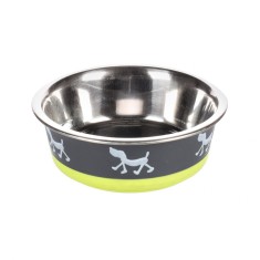 CASTRON PENTRU CAINI DIN INOX GREY LIME FLAMINGO 17CMx900ML