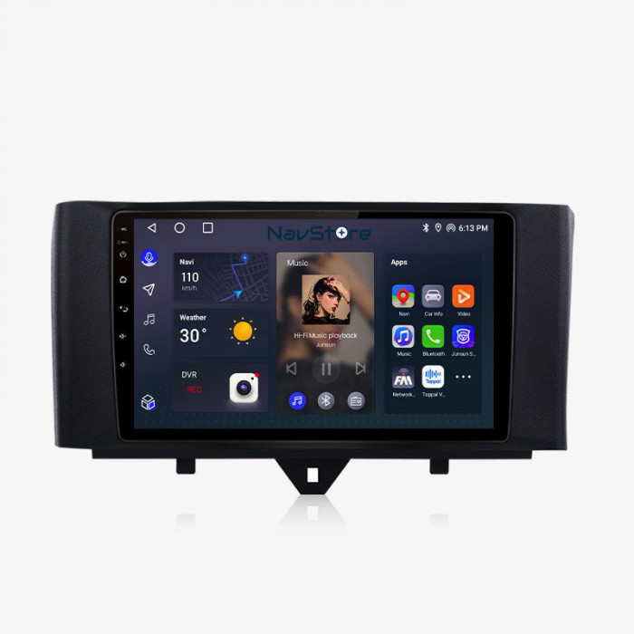 Navigatie Dedicata Smart For Two (2010-2015) For Four (2010-2015), 9 Inch, 2Gb Ram, 32Gb stocare, Bluetooth, WiFi, Waze