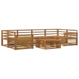 vidaXL Set de canapele de exterior 7 pcs natural Lemn Solid de Acacia 3383087