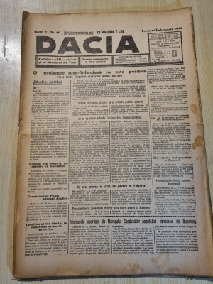 Dacia 21 februarie 1944-art. orasul cluj,comuna gherman,stiri de pe front,lugoj foto
