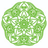 Sticker decorativ, Mandala, Verde, 60 cm, 7285ST-1, Oem