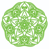 Cumpara ieftin Sticker decorativ, Mandala, Verde, 60 cm, 7285ST-1, Oem