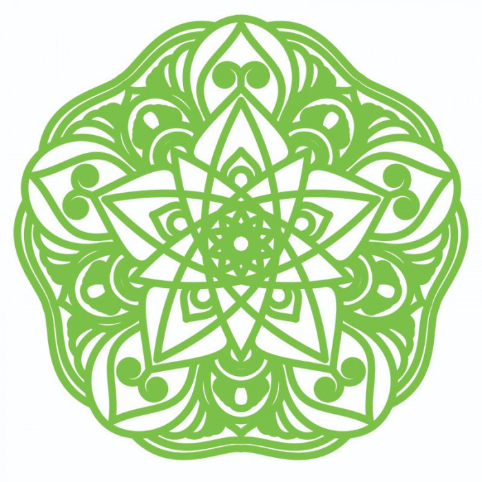 Sticker decorativ, Mandala, Verde, 60 cm, 7285ST-1