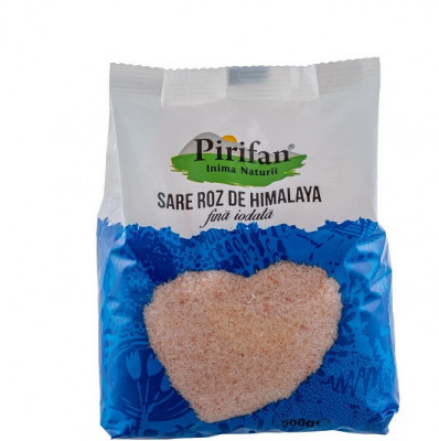 Sare roz himalaya fina iodata 500gr foto