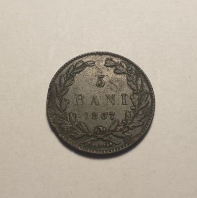 5 bani 1867 Heaton foto