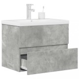 VidaXL Set mobilier de baie, 2 piese, gri beton, lemn compozit