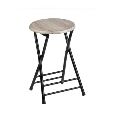 Scaun pliabil Natur Wood, 30 x 47 cm, metalic si MDF, maxim 100 kg foto