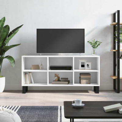 Comoda TV, alb, 103,5x30x50 cm, lemn compozit GartenMobel Dekor foto