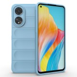 Husa pentru oppo a78 4g, antisoc, margini striatii, design minimalist, bleu