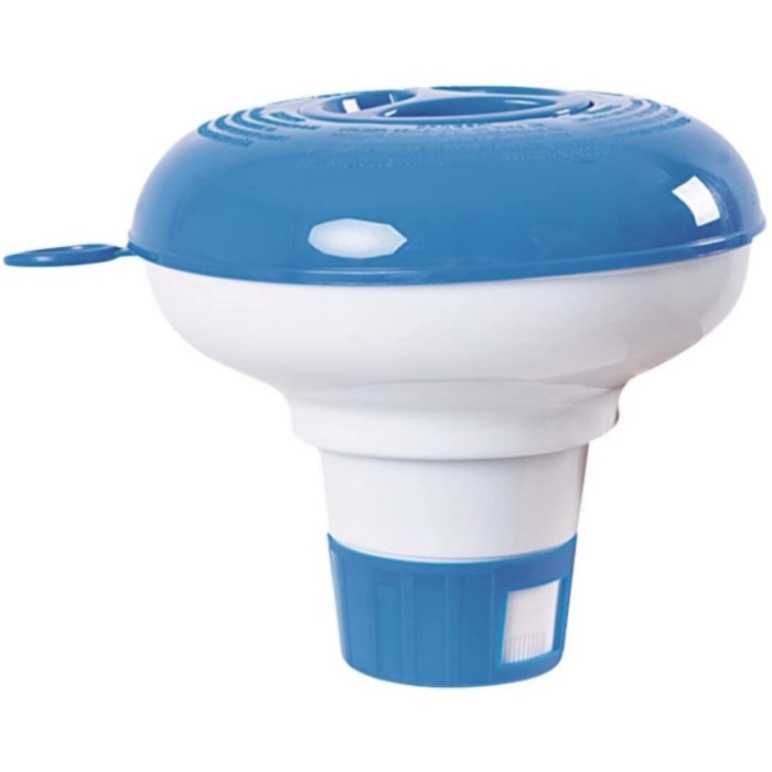 Dozator plutitor pentru pastile de clor, dozare reglabila, albastru si alb Household NewTrend