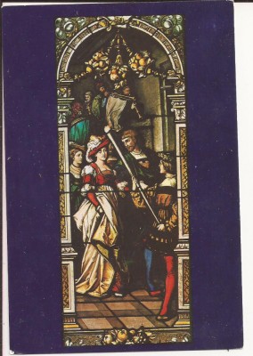 Carte Postala veche - Muzeul Peles - Vitraliu german sec XIX ,necirculata foto