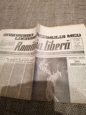 Ziar Romania Libera - Miercuri 27 Martie 1991 foto